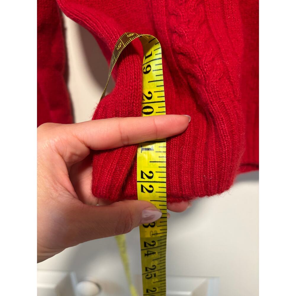 Vintage SK & Company Women's Red Angora Wool Turtleneck Sweater M - Picture 6 of 9